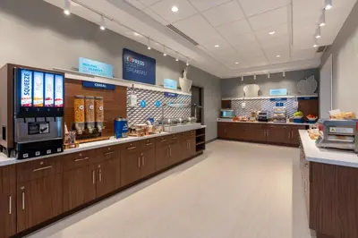 a large cafeteria with aasteryasteryasteryasteryasteryasteryasteryasteryasteryasteryastery at Holiday Inn Express & Suites Vaughan-Southwest by IHG in Vaughan