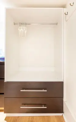 a large entertainment center in a living room at Modern Design Studio in Toronto