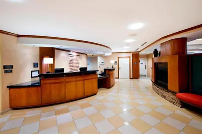a lobby of a hospital with a waiting room at Residence Inn by Marriott Toronto Vaughan in Vaughan