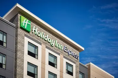 a building with a hospital incurance sign on it at Holiday Inn Express Niagara-On-The-Lake by IHG in Niagara on the Lake