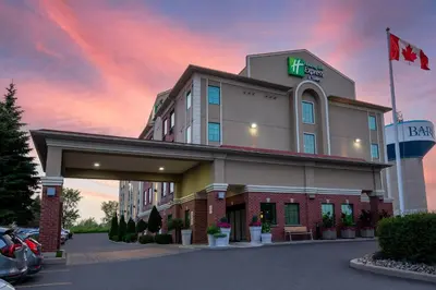 a rendering of the front of a hotel at Holiday Inn Express Hotel & Suites Barrie by IHG in Barrie
