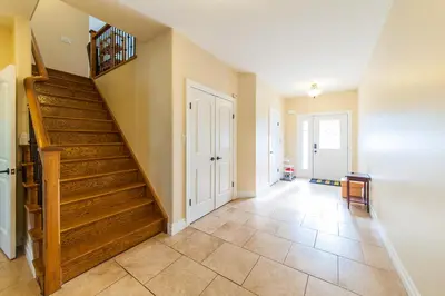 a hallway with a staircase in a home at HB Guest Home 4 in Waterloo
