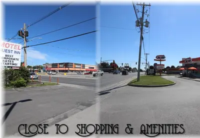 a picture of an intersection with a street with a building at Guest Inn Motel in Trenton