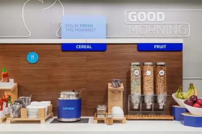 a grocery store with food items on a shelf at Holiday Inn Express & Suites - Woodstock, ON CANADA in Woodstock