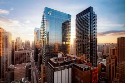 a view of a city with tall buildings at The St. Regis Toronto in Toronto