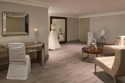 a dress is on display in a living room at Courtyard by Marriott Oshawa in Oshawa
