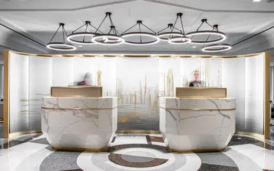 a rendering of a lobby with a chandelier at Fairmont Royal York Gold Experience in Toronto