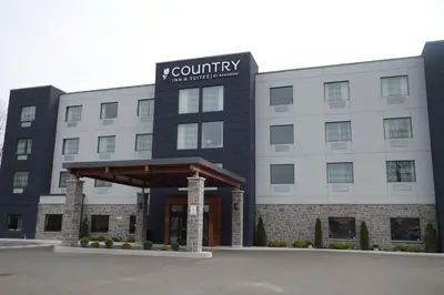 a rendering of the front of a building at Country Inn & Suites by Radisson, Belleville, ON in Belleville