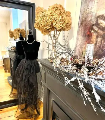 a dress sitting on a table in a room at Plantation House Bed & Breakfast in Port Hope