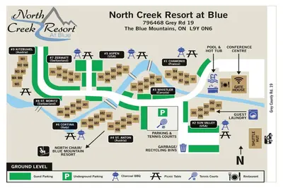 a map of north creek resort at blue at Condo 206 at North Creek Resort in Blue Mountains
