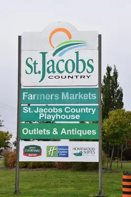 a sign for a s jacobs company on a field at Hammer Haus II in Waterloo