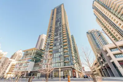 a tall building in a city with tall buildings at PlanURstay - Amazing 2BR & 2BTH - Near Square One Mall in Mississauga
