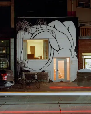 a mural on the side of a building at Ode in Toronto