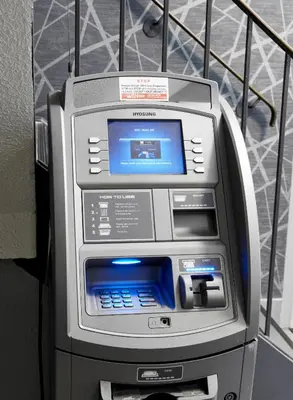 a close up of a atm machine at Canadas Best Value Inn Toronto in Toronto