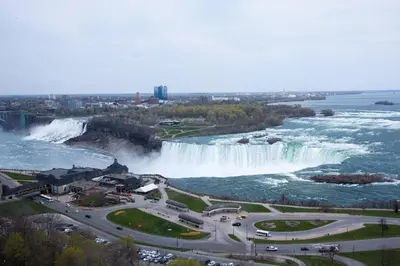 an aerial view of the niagara falls at Niagara Falls Marriott on the Falls in Niagara Falls
