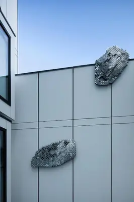 a pair of shoes hanging on the side of a building at The Drake Hotel in Toronto