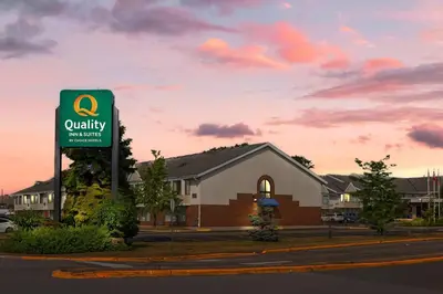 a sign in front of a building at Quality Inn & Suites in Brampton