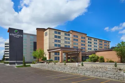 a rendering of a hotel with a parking lot at Four Points by Sheraton Toronto Airport in Mississauga
