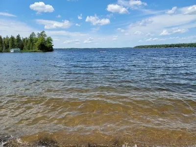 a view of a large body of water at Fun Place with a Sandy Beach for Swimming, Boating & Fishing, Featuring 1 House and 3 Cabins in Fenelon Falls