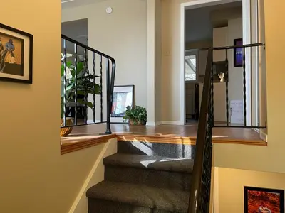 a staircase in a home with a stair railing at Hammer Haus III in Waterloo
