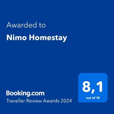 a blue screen with the text awarded to nino homogeneity at Nimo Homestay in Guelph