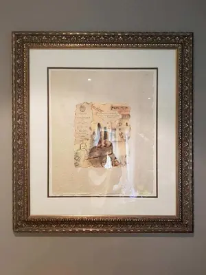 a picture of a painting in a frame on a wall at Private Suite in Forest Hill with full kitchen and parking in Toronto