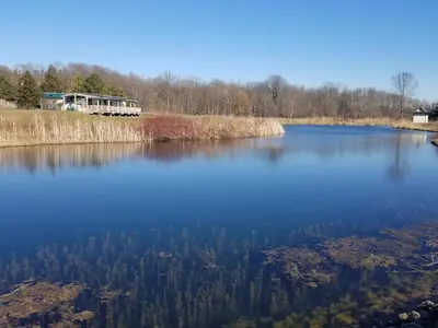 a large body of water with trees in it at Executive House easy access to Kitchener-Waterloo, Cambridge, Toronto, walk to restaurants in Kitchener
