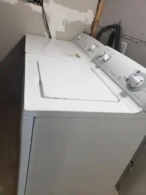 a white computer monitor sitting on top of a desk at Luxurious 1BR-1BA Apartment Bright Spacious with free parking-gc-1 in Brampton