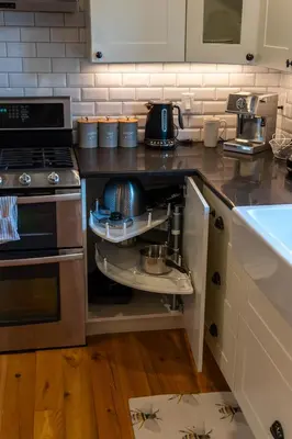 a kitchen with a dishwasher with a tea pot in it at Elegant Elora Home with Stylish Décor in Elora